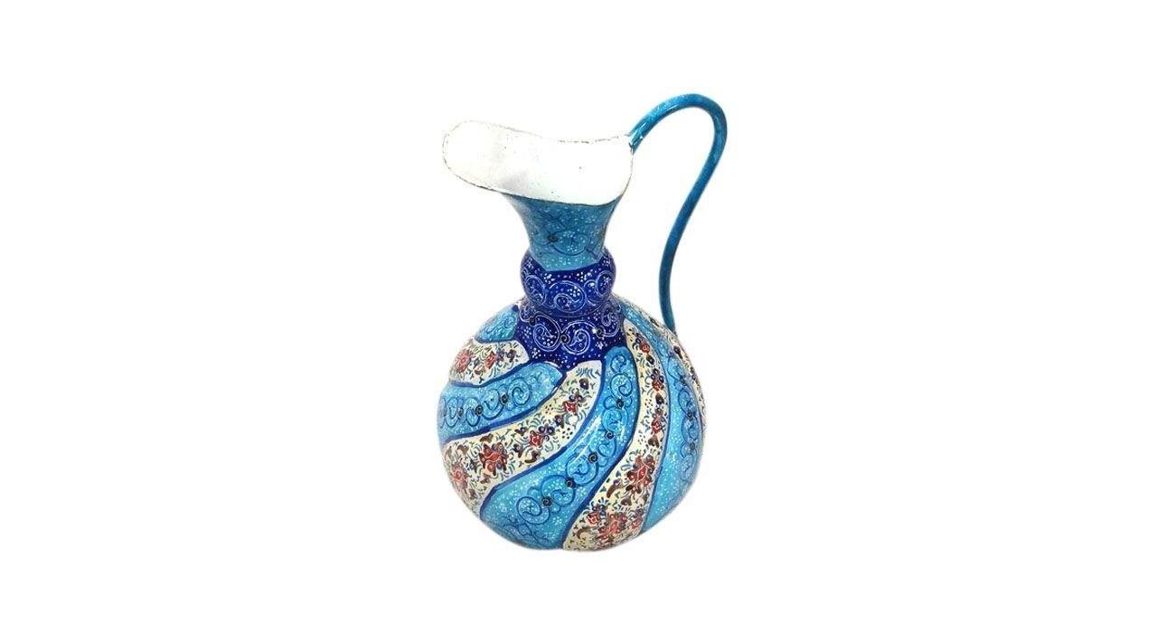 Iranian Enamel Handicraft Jug 15 CM Height,art plates,persian pots,enamel handicrafts