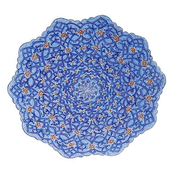 Persian Enamel Handicraft Dish,persian enamel,blue enamel,dish enamel