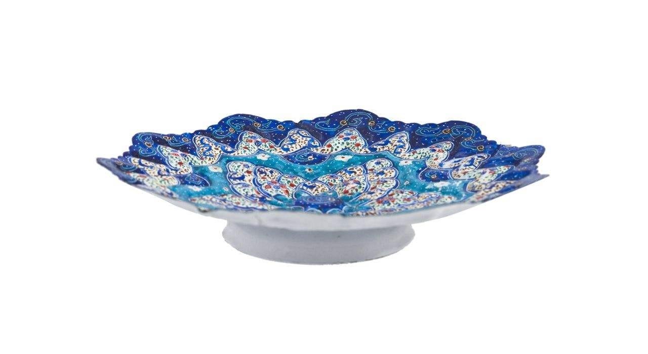 Persian Enamel Handicraft Dish Model 102-15-406-16,persian art shop,art shop iran,buy handicrafts from iran