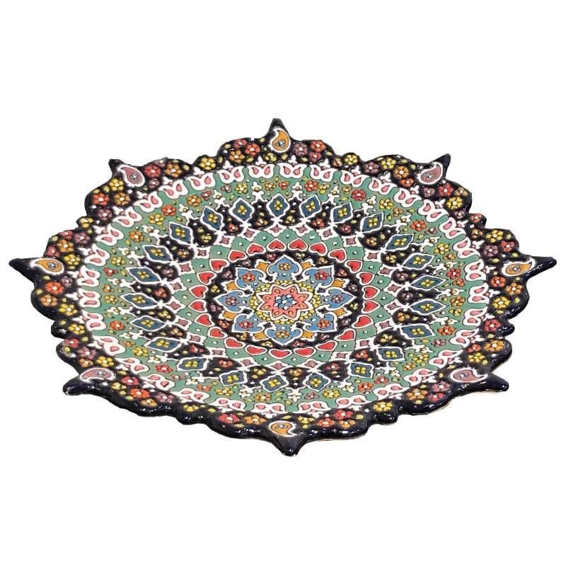 Persian Enamel Handicraft Dish Nafis Design Model B01,iran enamel,traditional art,persian traditonal art,iranian traditional art,shopping iranian handicrafts