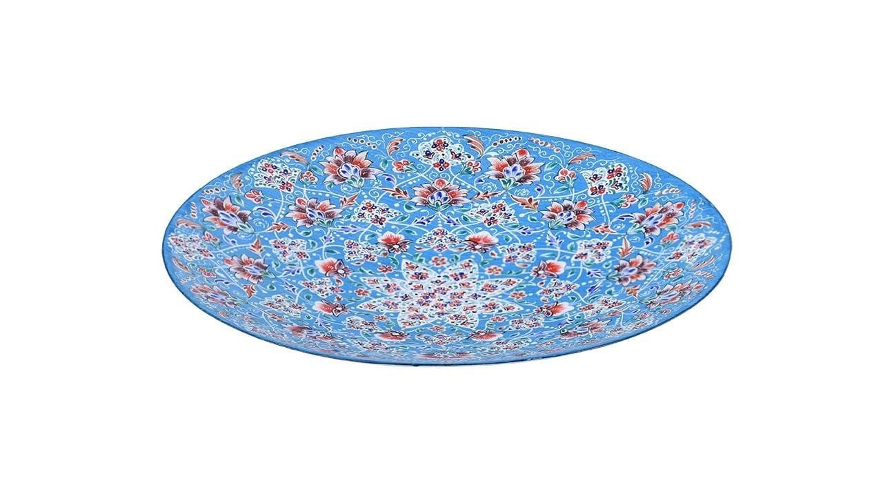 Persian Enamel Handicraft Dish Pardis Abi Design,buy handicrafts from iran,iran enamel,traditional art