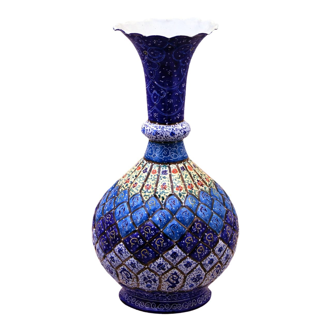 Persian Enamel Handicraft Pot Model 10126-3,iranian enamel,iranian souvenir,iranian handicrafts