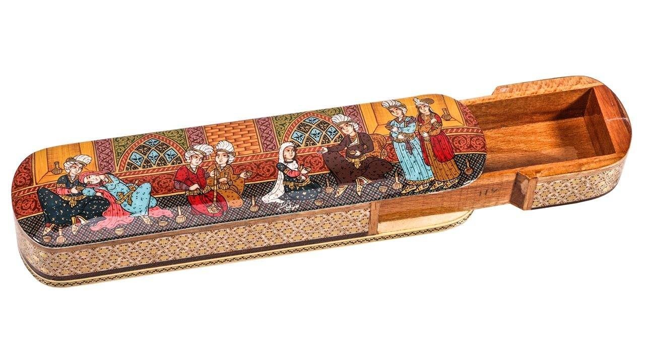 Khatam Inlaid Pencil Case Model 185, inlay tradtional, khatam indlagt håndlavet pris, khatam indlagt håndlavet pris