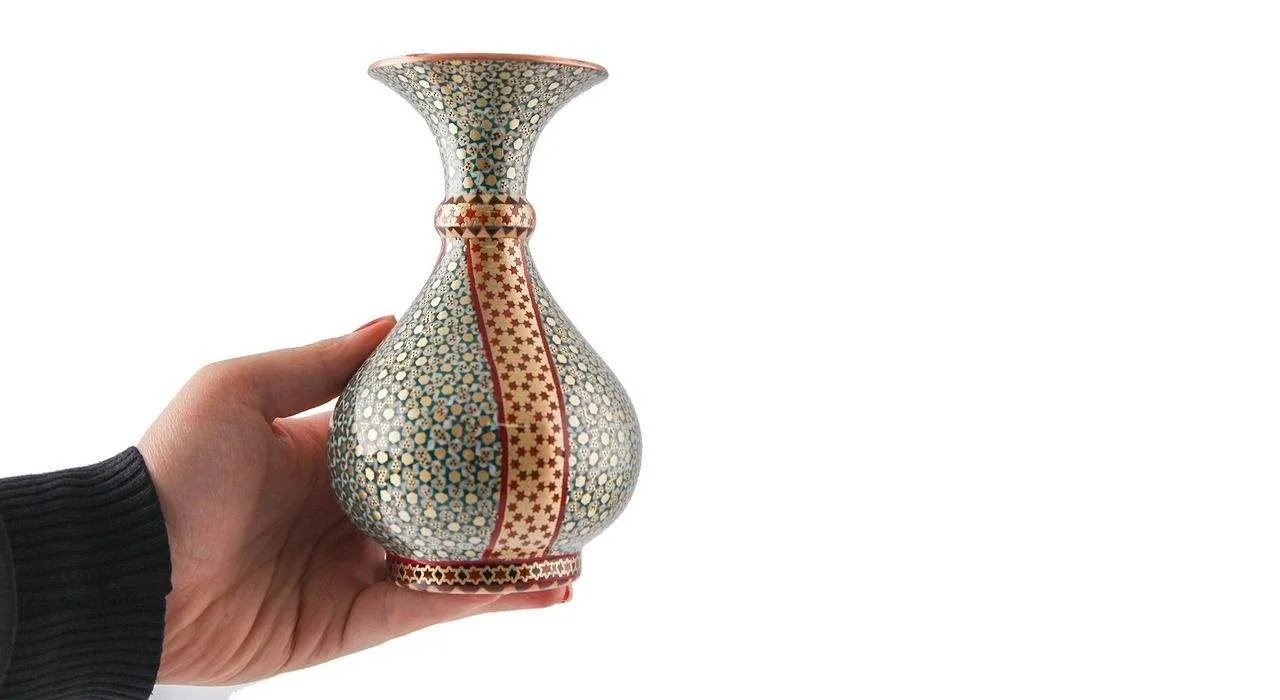 Khatam Pot Modèle 141258, horloge de khatam, pot de khatam, fait à la main de khatam, achetez du khatam fait à la main