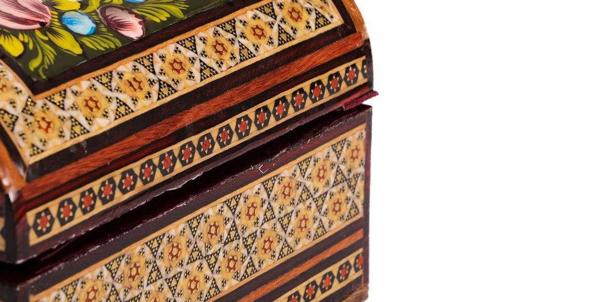 Caja de joyería con incrustaciones de Khatam Modelo 616, vendedores de incrustaciones de Khatam, proveedores de incrustaciones de Khatam, venta de incrustaciones de Khatam, incrustaciones de Khatam, tienda de incrustaciones de Khatam