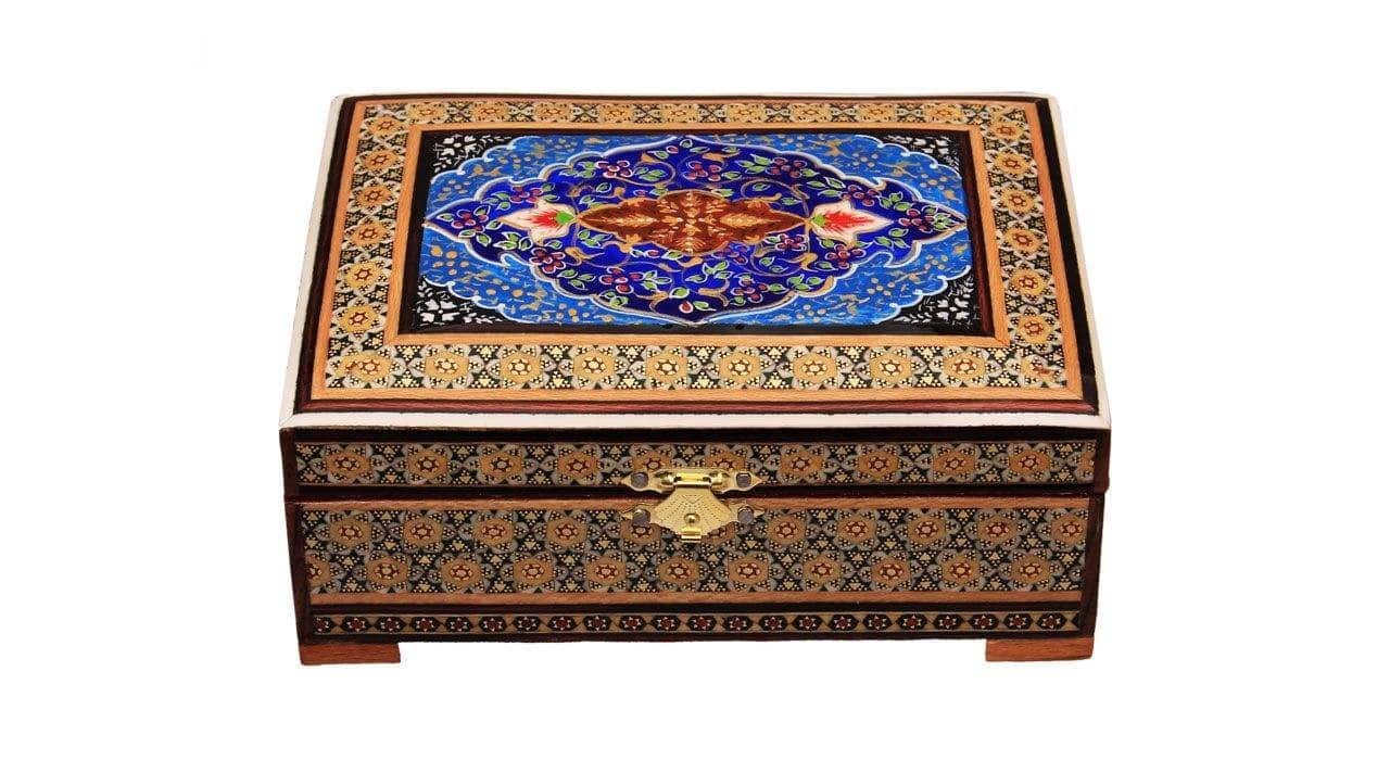 Khatam Inlaid Jewelry box Model 70085-13, producenci rękodzieła khatam, handlarze khatam, kup ręcznie khatam