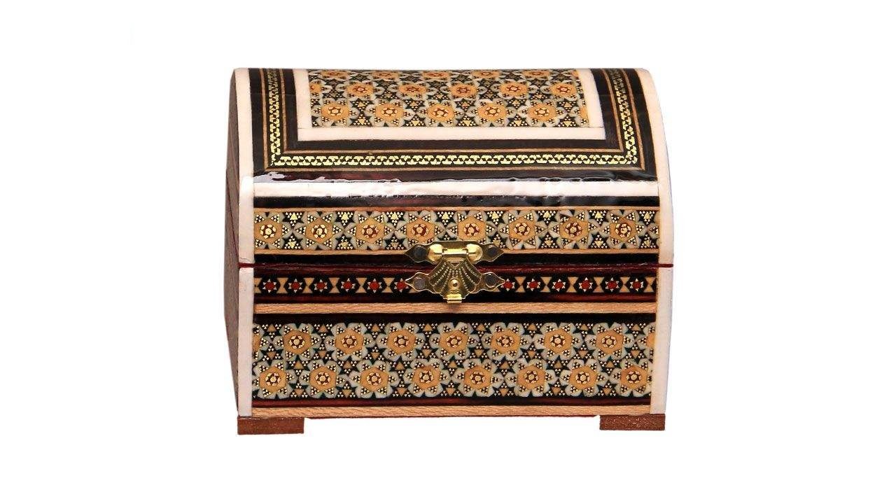 Khatam Pudełko z biżuterią inkrustowane Sandoqi Model 70165-2, ręcznie robione pudełko z khatm, ręcznie robione pudełko khatam, ręcznie robione nabożeństwo khatam, rzeczy khatam