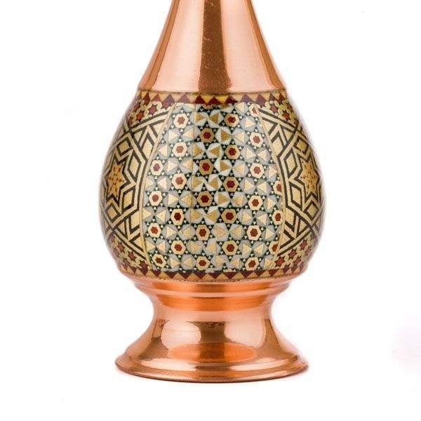 Khatam Pot Copper Model SH-42, Egypte, incrustations de khatam, achat incrusté de khatam, prix incrusté de khatam