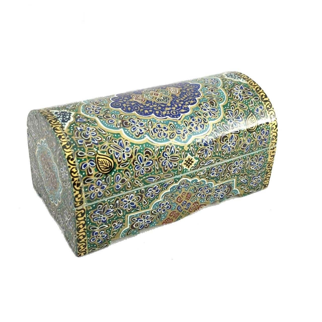 Jewelry box Bone Handicraft Model CB9green,iranian bone handicraft,persian handicraft,iranian handicraft