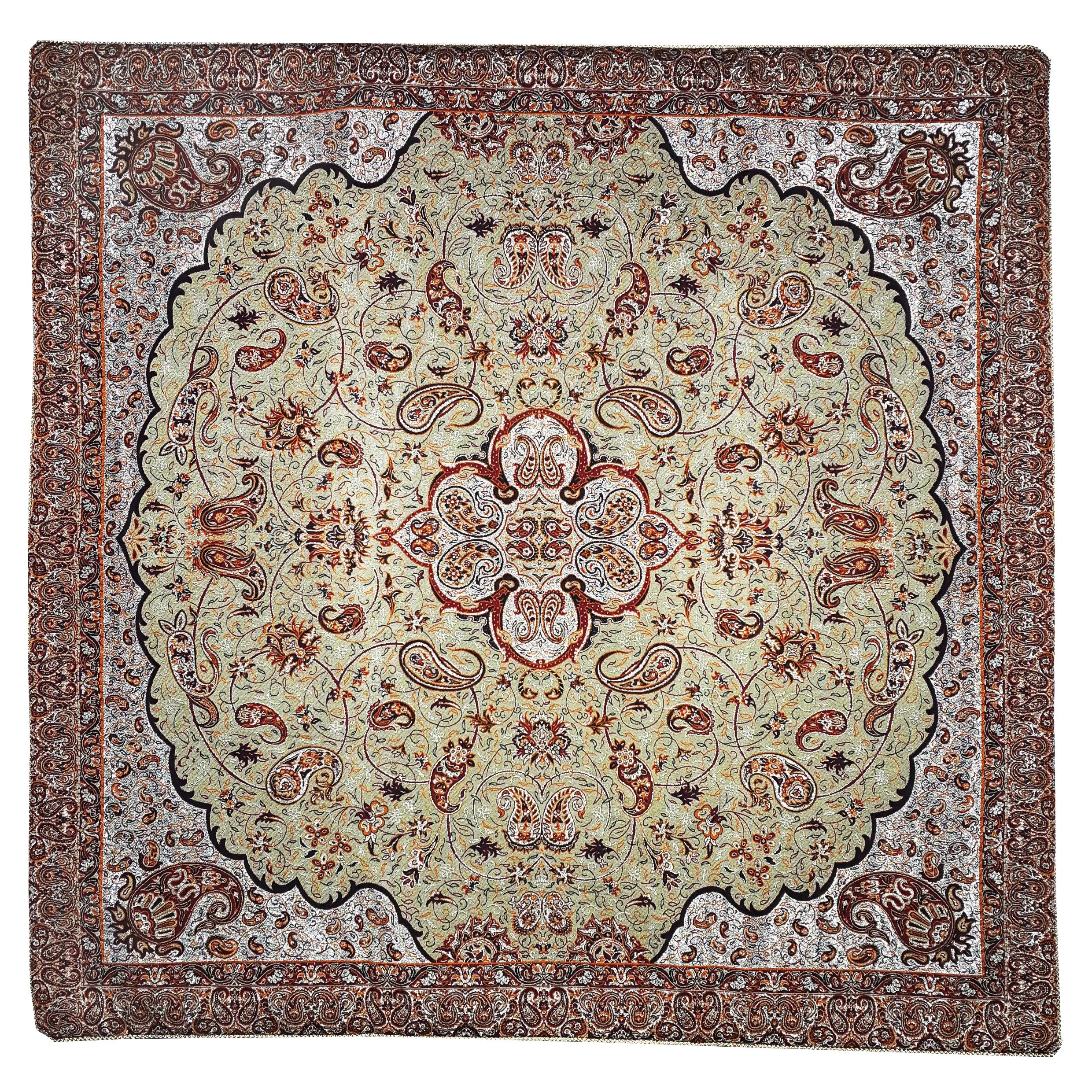 Handwoven Termeh tablecloth shah abbasi design model KEREM1-1CH,Handwoven Termeh tablecloth,termeh sale,termeh sellers shop