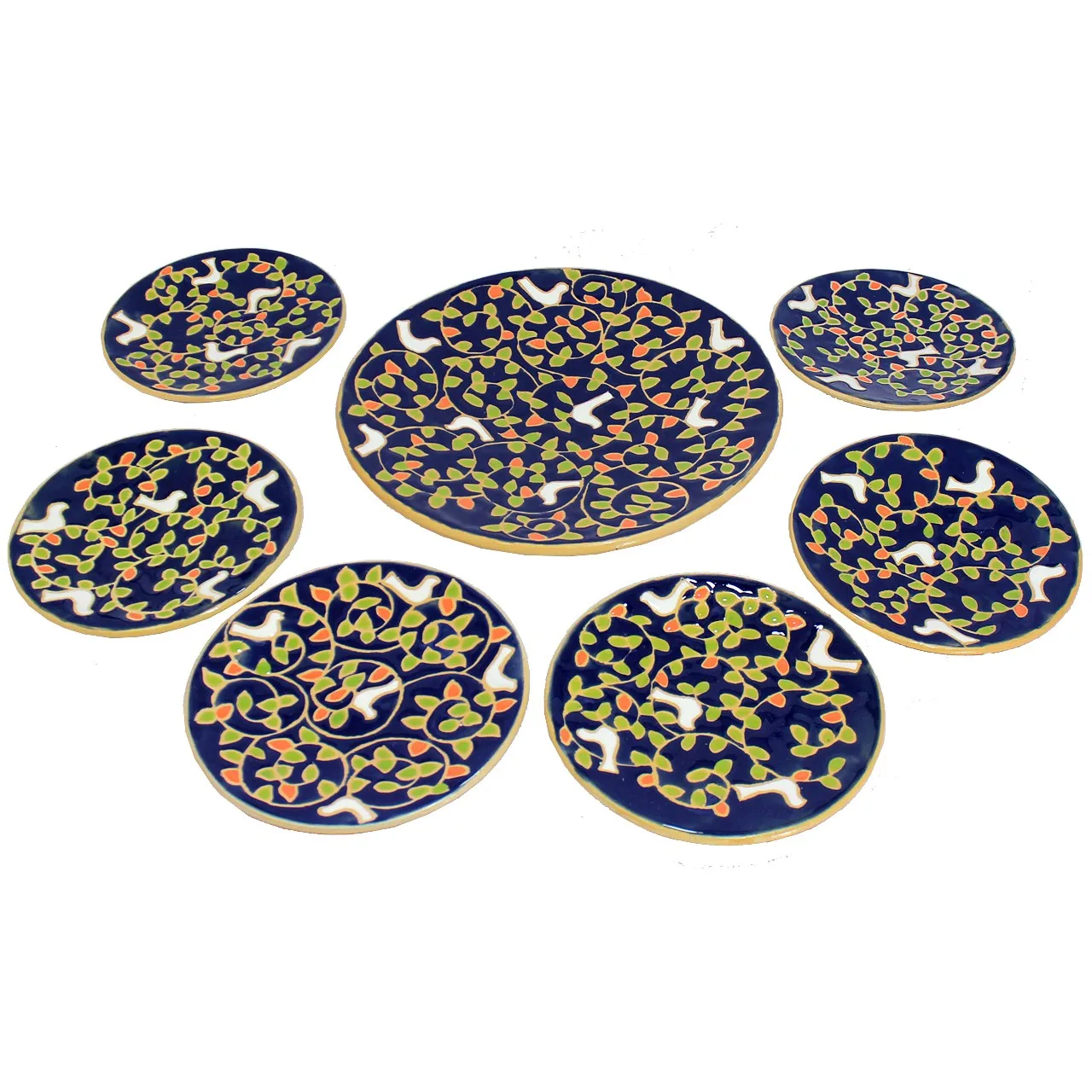Handmade Pottery dish pichaki design Collection 7 pcs,Handmade Pottery dish,pottery dish,pottery glass