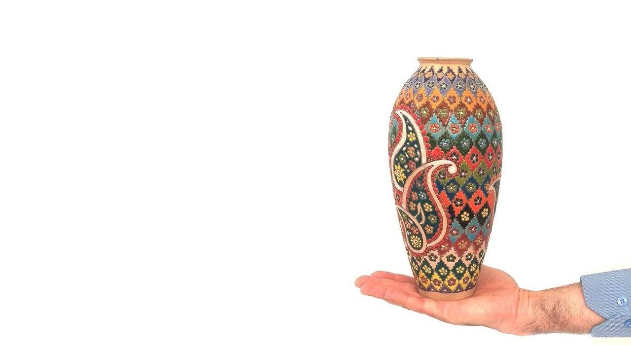 Handmade Pottery pot loab barjasteh design code 632,Handmade Pottery pot,pottery pot,pottery kettle