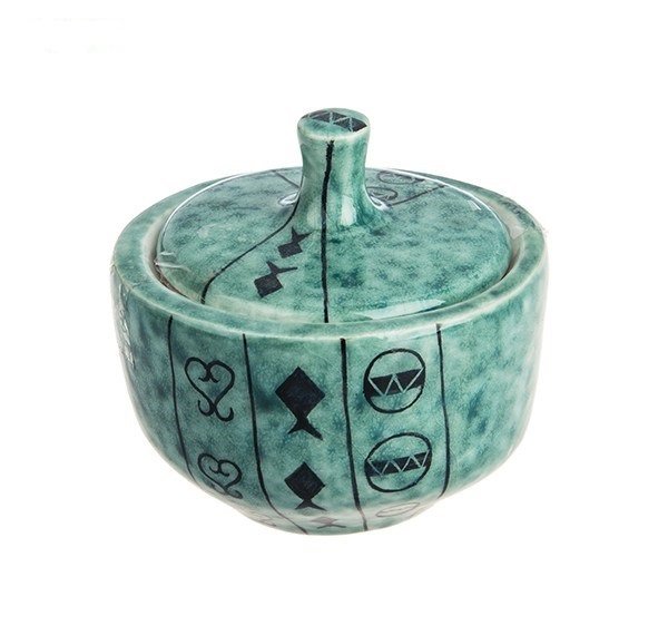 Handmade ceramic Container entezae design,Handmade ceramic Container,clay of handicrafts,handicrafts of clay stuff