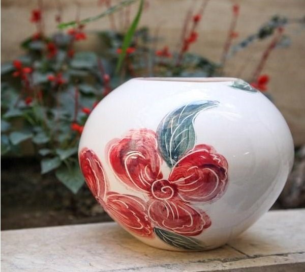 Handmade ceramic pot gol sorati design code 171031,Handmade ceramic pot,pottery handicrafts,pottery