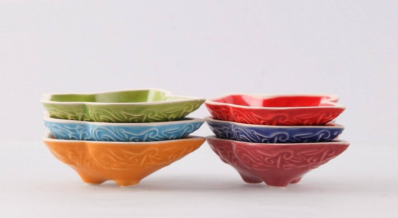 Handmade Pottery Dishes code 86081 Collection 6 pcs,Handmade Pottery Dishes,clay purchase,handicrafts of clay