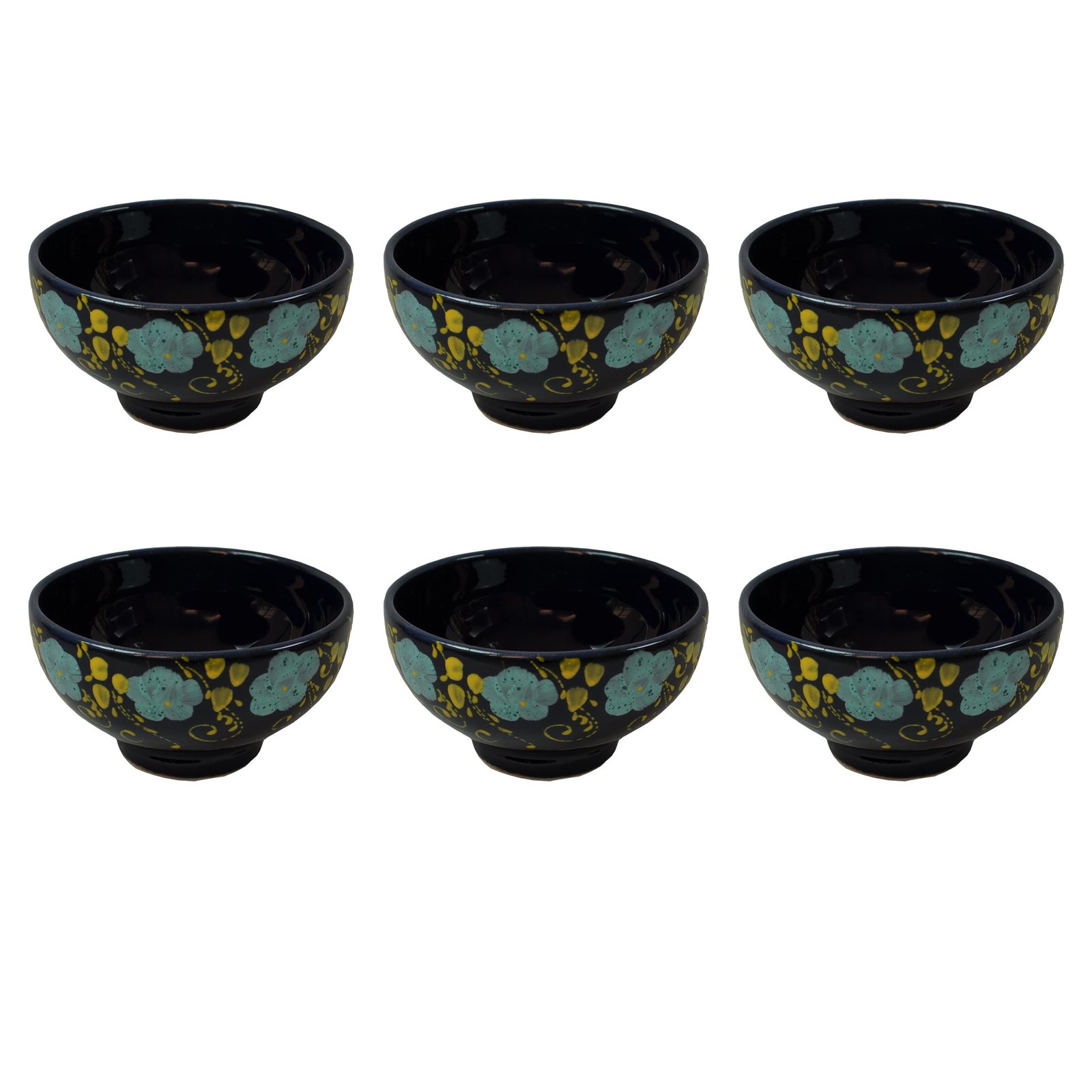 Handmade Pottery bowl code 1401009 Collection 6 pcs,Handmade Pottery bowl,clay bowl,clay shop,clay dish