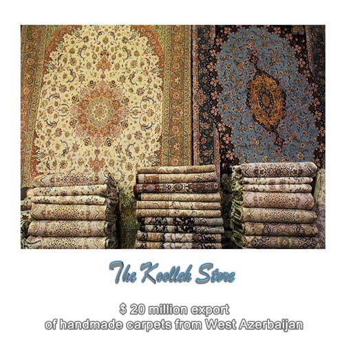 $ 20 million export of handmade carpets from West Azerbaijan , Handmade Art, $ 20 Million Export of Handmade Carpets, Iranian Carpet Art, Handmade Carpets from West Azerbaijan, Koolleh Magazine