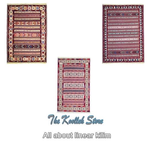 All about linear kilim , Linear kilim, the art of kilim weaving, the art of Iranian kilim weaving, kilim, Koolleh magazine