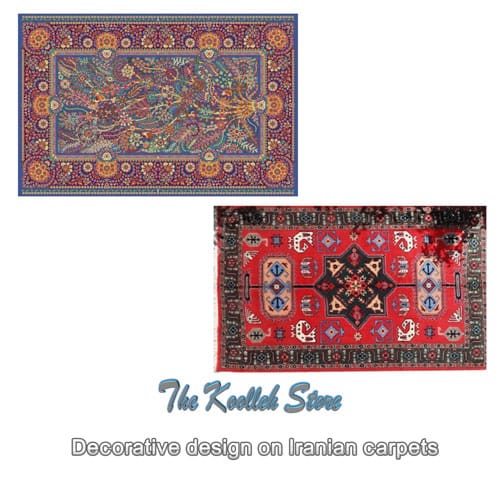 Decorative design on Iranian carpets , Decorative design, Decorative design in carpet, Carpet weaving art, Iranian carpet weaving art, Carpet, Koolleh magazine