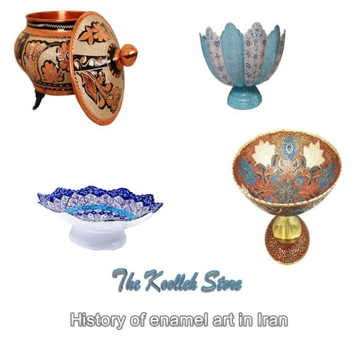 History of enamel art in Iran,Types of enameling, Isfahan enameling, enameling, enameling art,enamel art in Iran