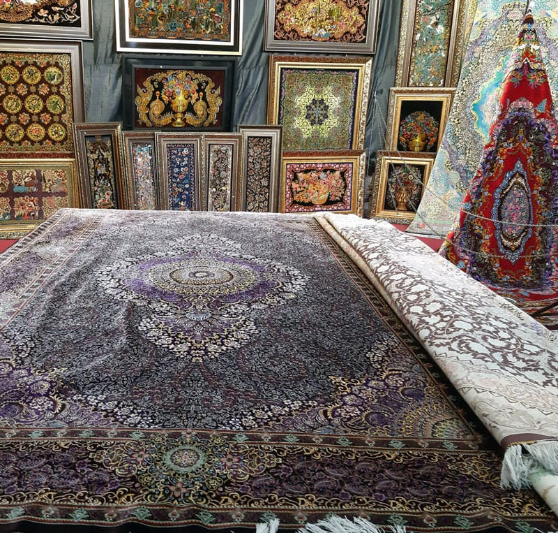 Photos from Hamedan handmade carpet exhibition in Iran , handmade carpets, tableau carpets, kilims and jajim
