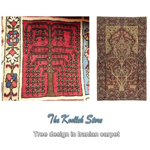 Tree design in Iranian carpet , Tree design, Tree design in carpet, Carpet weaving art, Iranian carpet weaving art, carpet, Koolleh magazine