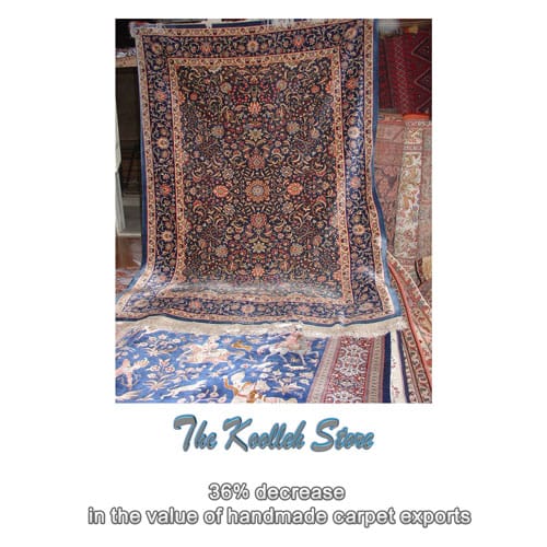 36% decrease in the value of handmade carpet exports , Handmade carpets, specifications of handmade carpets, All silk carpets, Iranian carpets, Export value of handmade carpets