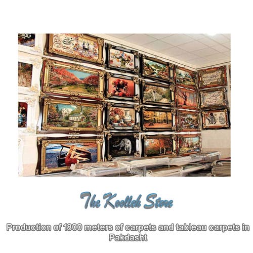 Production of 1800 meters of carpets and tableau carpets in Pakdasht , Rugs and tableau rugs in Pakdasht, production of tableau handmade rugs, handmade art, tableau handmade rugs