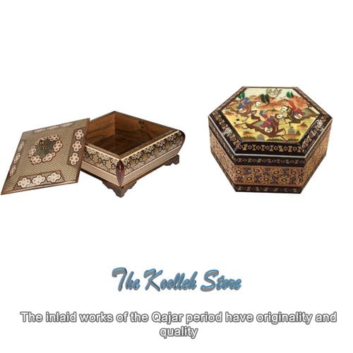 The inlaid works of the Qajar period have originality and quality , Khatam‌ Qajar period work, Khatam art, Khatam‌, Khatam products
