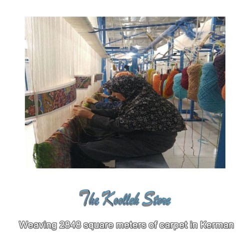 Weaving 2848 square meters of carpet in Kerman Handmade carpets, Iranian carpets, carpet weaving workshop, carpet weaving, carpet weaving in Kerman