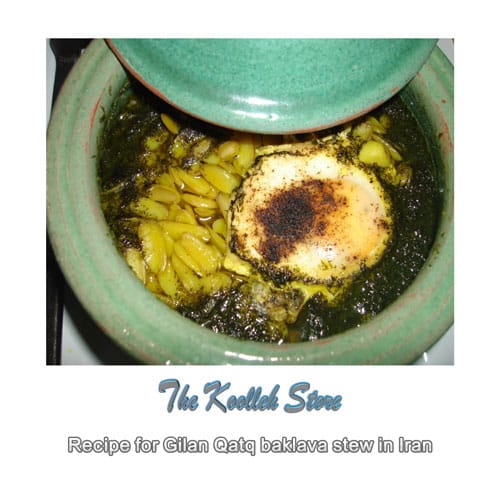 Recipe for Gilan Qatq baklava stew in Iran, Cooking, how to prepare local food, how to prepare stew, stew, local persian bread, local persian dessert, kuku local persian