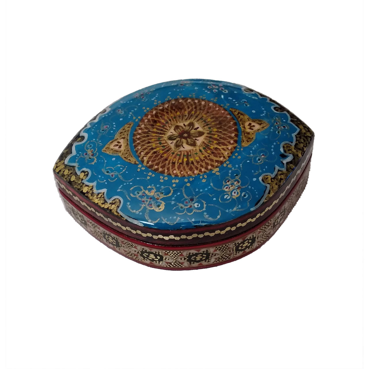Khatam Jewelry box Oval model Eslimi code 22 , Khatam box, Inlaid, Khatam Jewelry box, Khatam