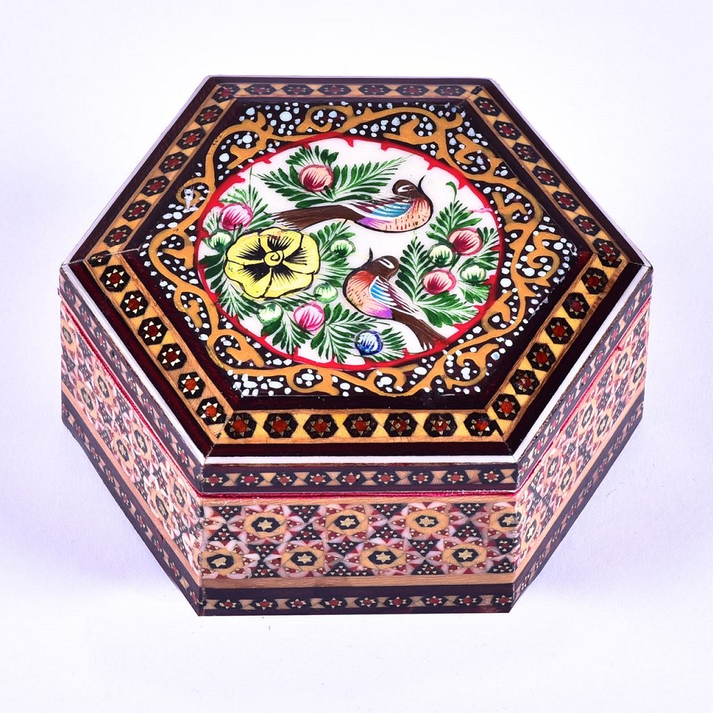 Khatam Jewelry box Bostan design code 1212 , Khatam box, Inlaid, Khatam Jewelry box, Khatam