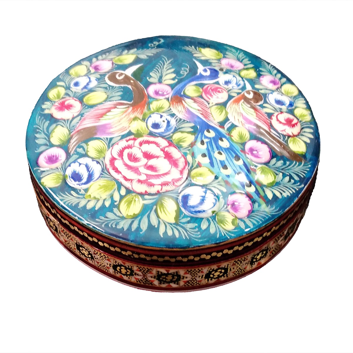Khatam Jewelry box Circular model code 33 , Khatam box, Inlaid, Khatam Jewelry box, Khatam