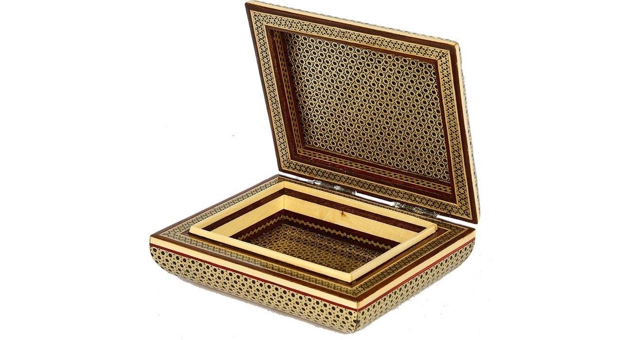 Khatam Jewelry box Golden Model 1203 , Khatam box, Inlaid, Khatam Jewelry box, Khatam, Khatam box Design