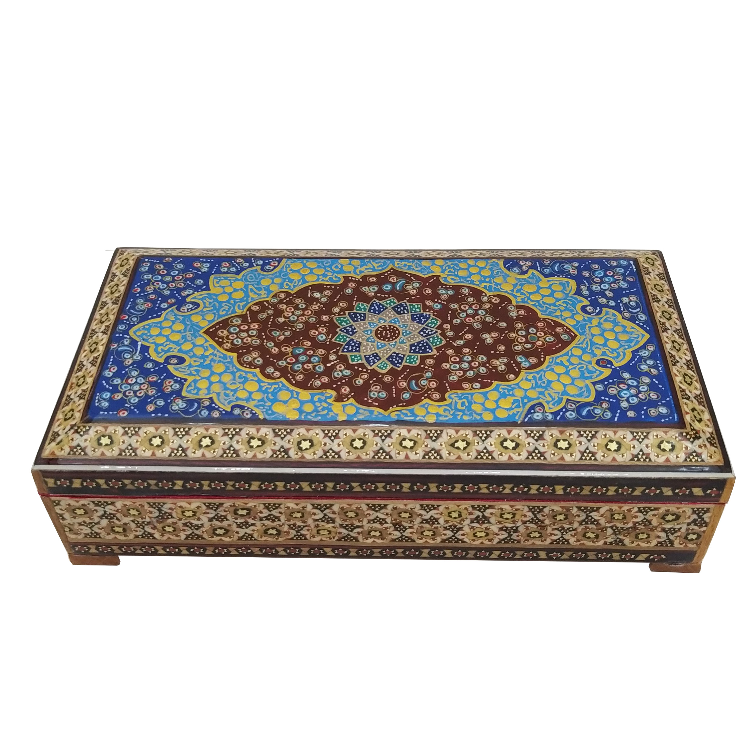 Khatam Jewelry box Model Hendesi Code -b , Khatam box, Inlaid, Khatam Jewelry box, Khatam