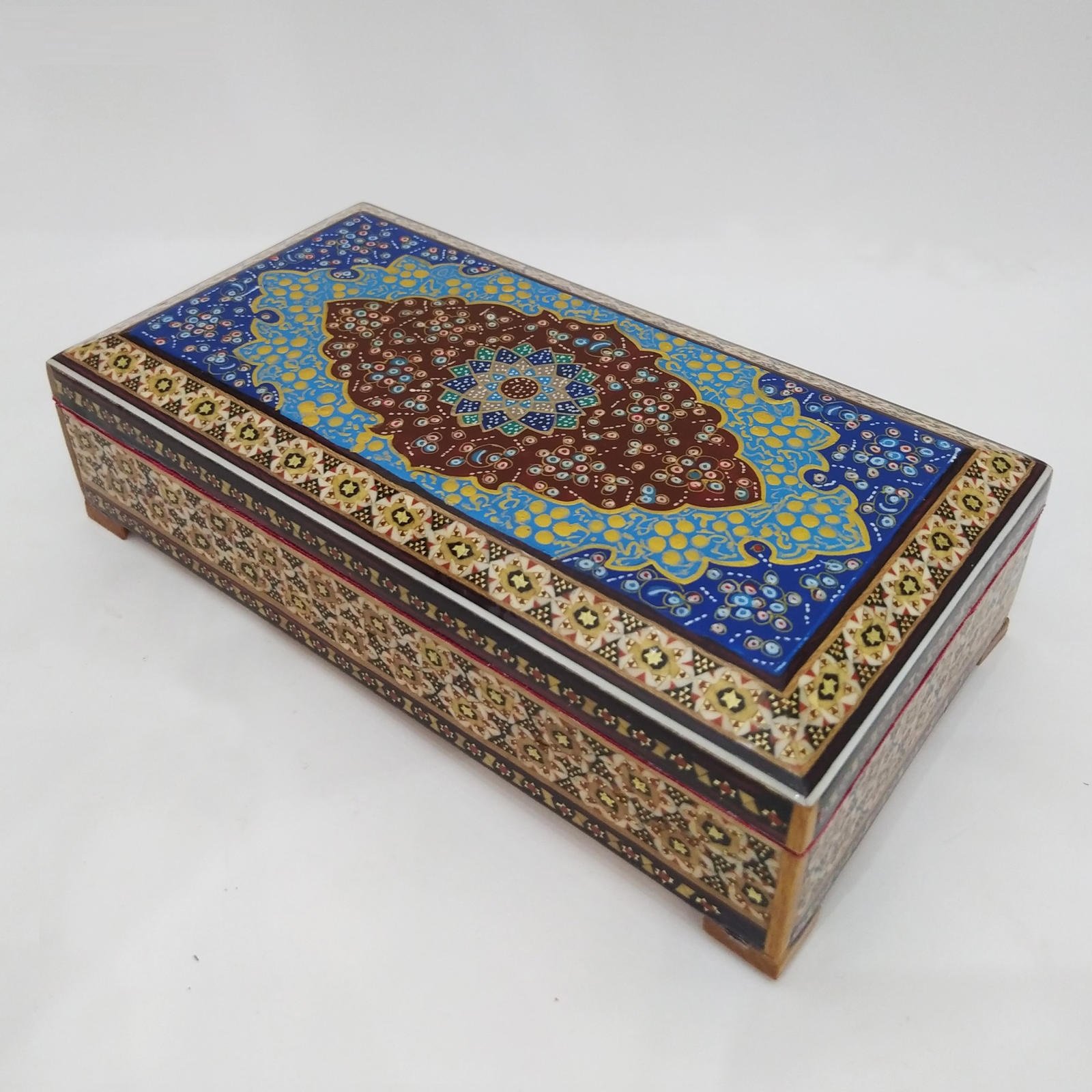 Khatam Jewelry box Model Hendesi Code -b , Khatam box, Inlaid, Khatam Jewelry box, Khatam