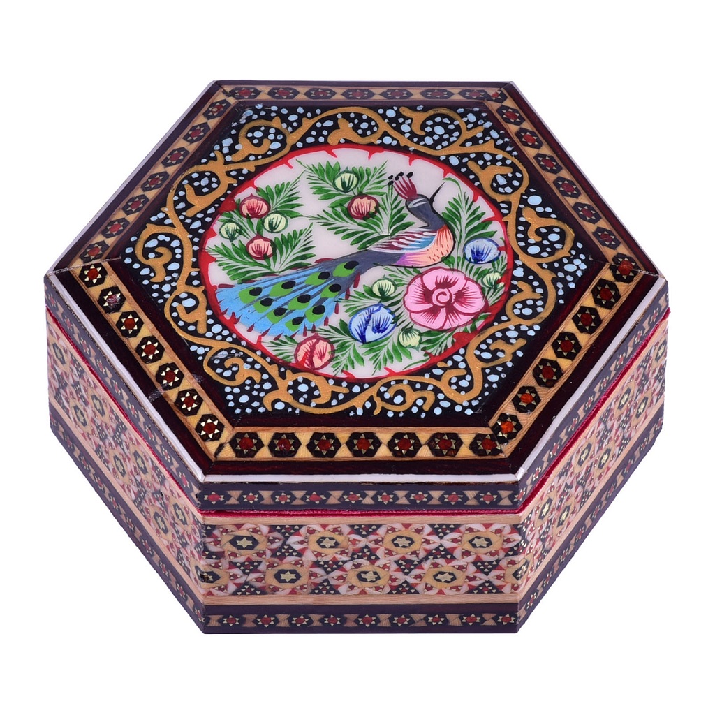 Khatam Jewelry box Tavoos Design Code 1212 , Khatam box, Inlaid, Khatam Jewelry box, Khatam