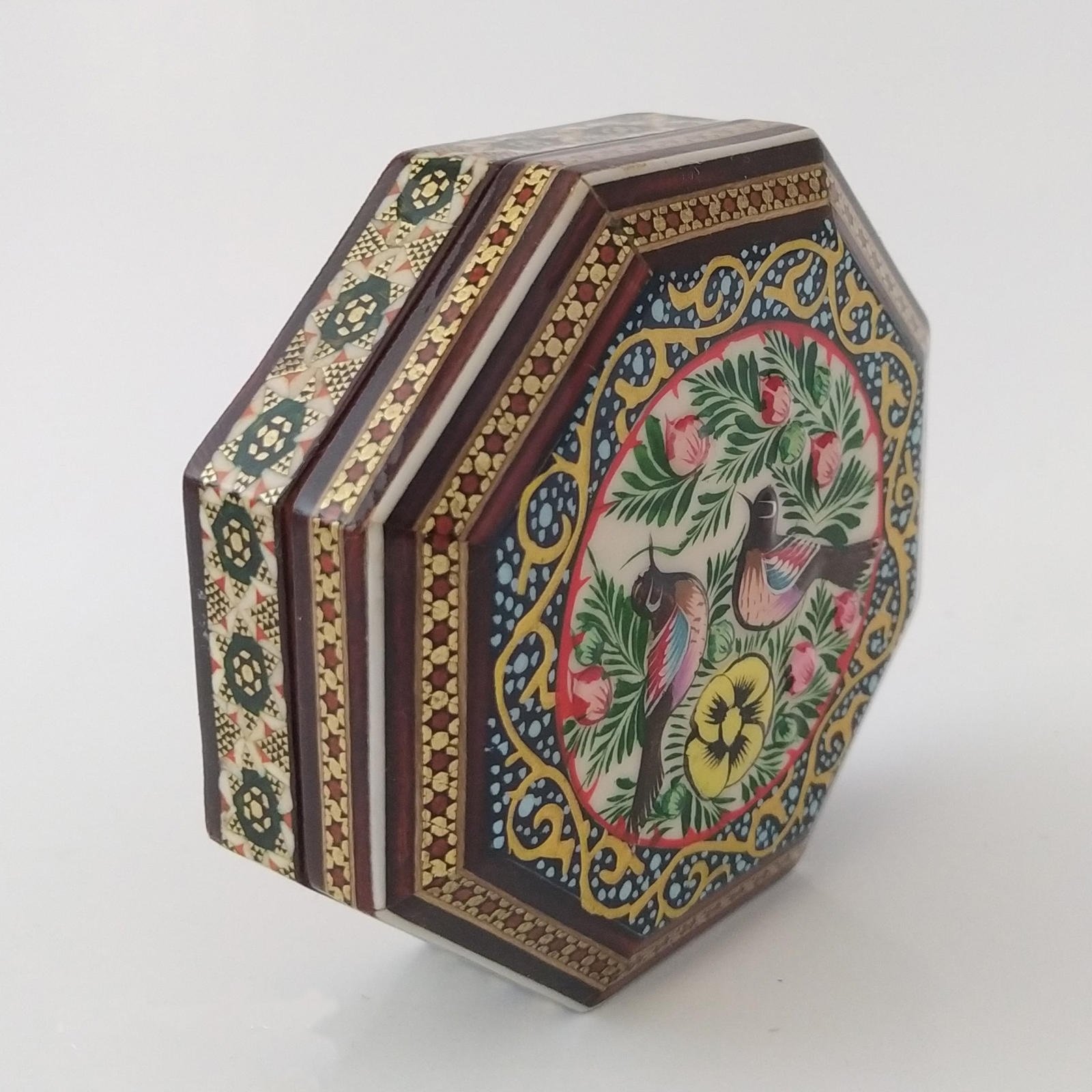 Khatam Jewelry box model Flower and Chicken BLOL-8 , Khatam box, Inlaid, Khatam Jewelry box, Khatam