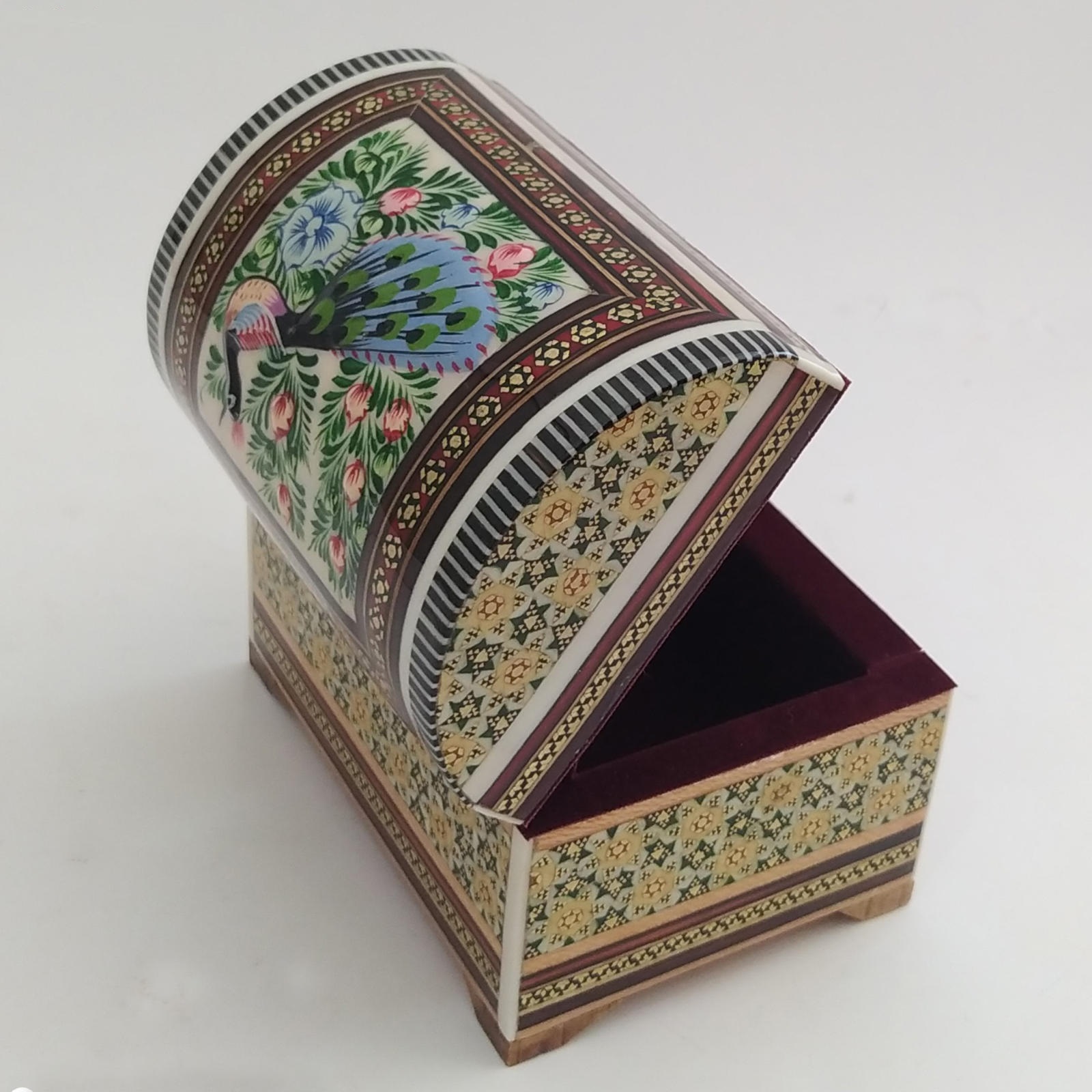 Khatam Jewelry box sandoghcheh model code T-119 , Khatam box, Inlaid, Khatam Jewelry box, Khatam, Khatam box Design