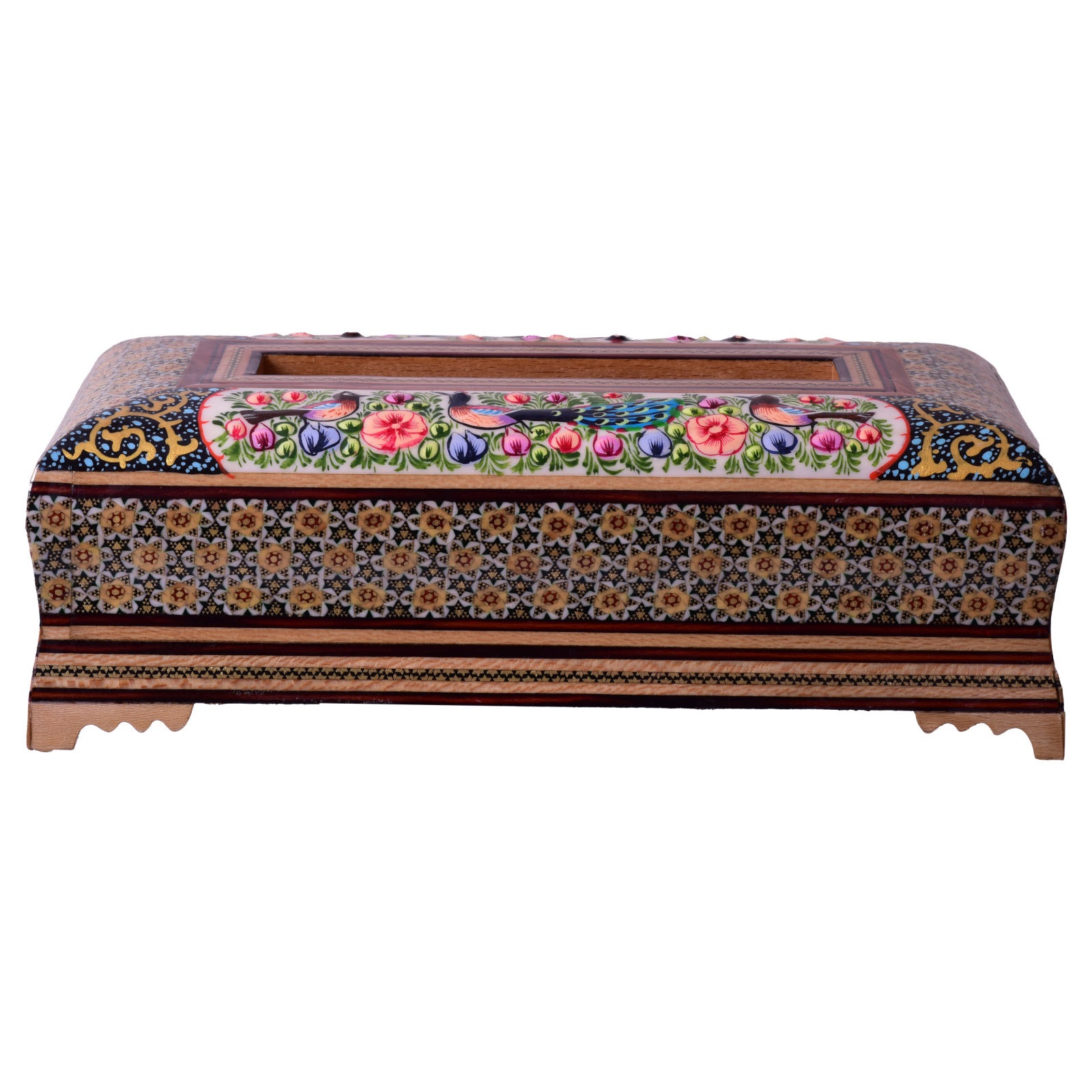 Khatam Tissue Box Model tavoos Code 2714 , Khatam Tissue, Inlaid, Khatam Tissue Box, Khatam
