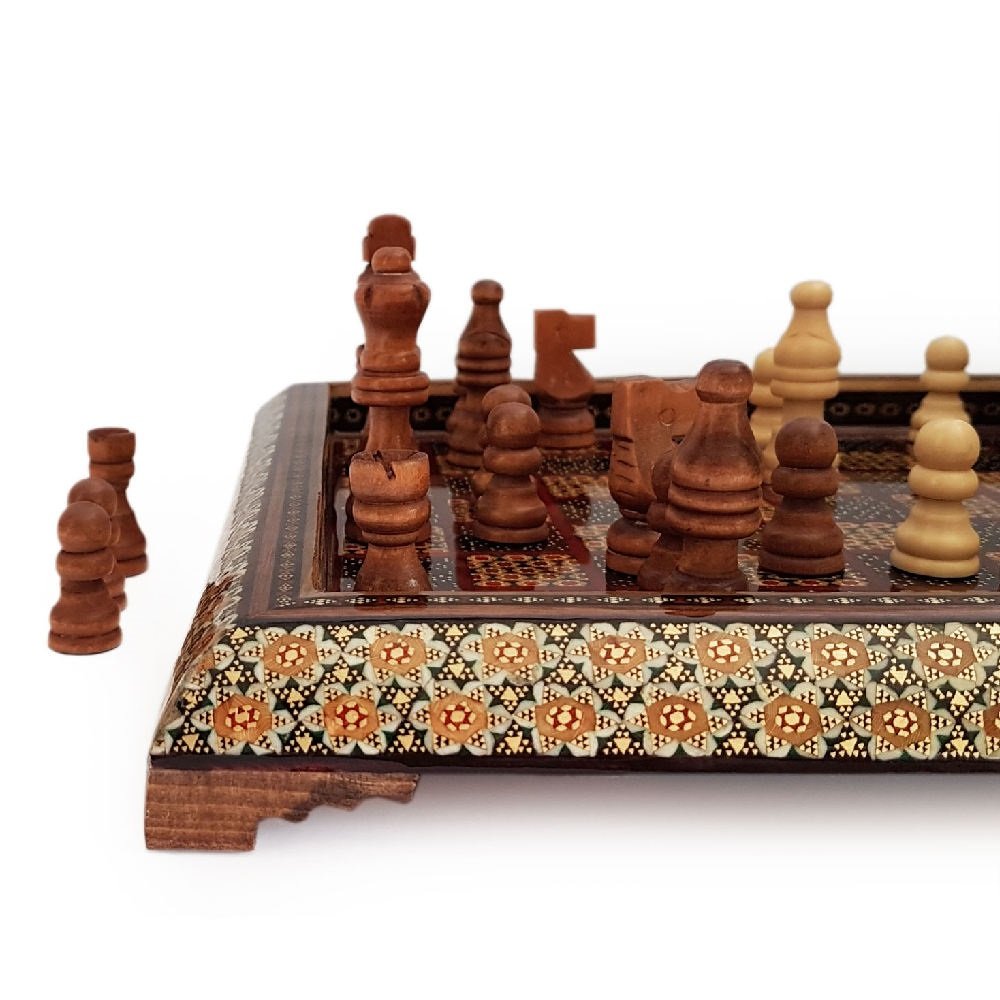 Khatam chessboard square model with beads , Khatam chess, Inlaid, Khatam Chess and Backgammon, Khatam