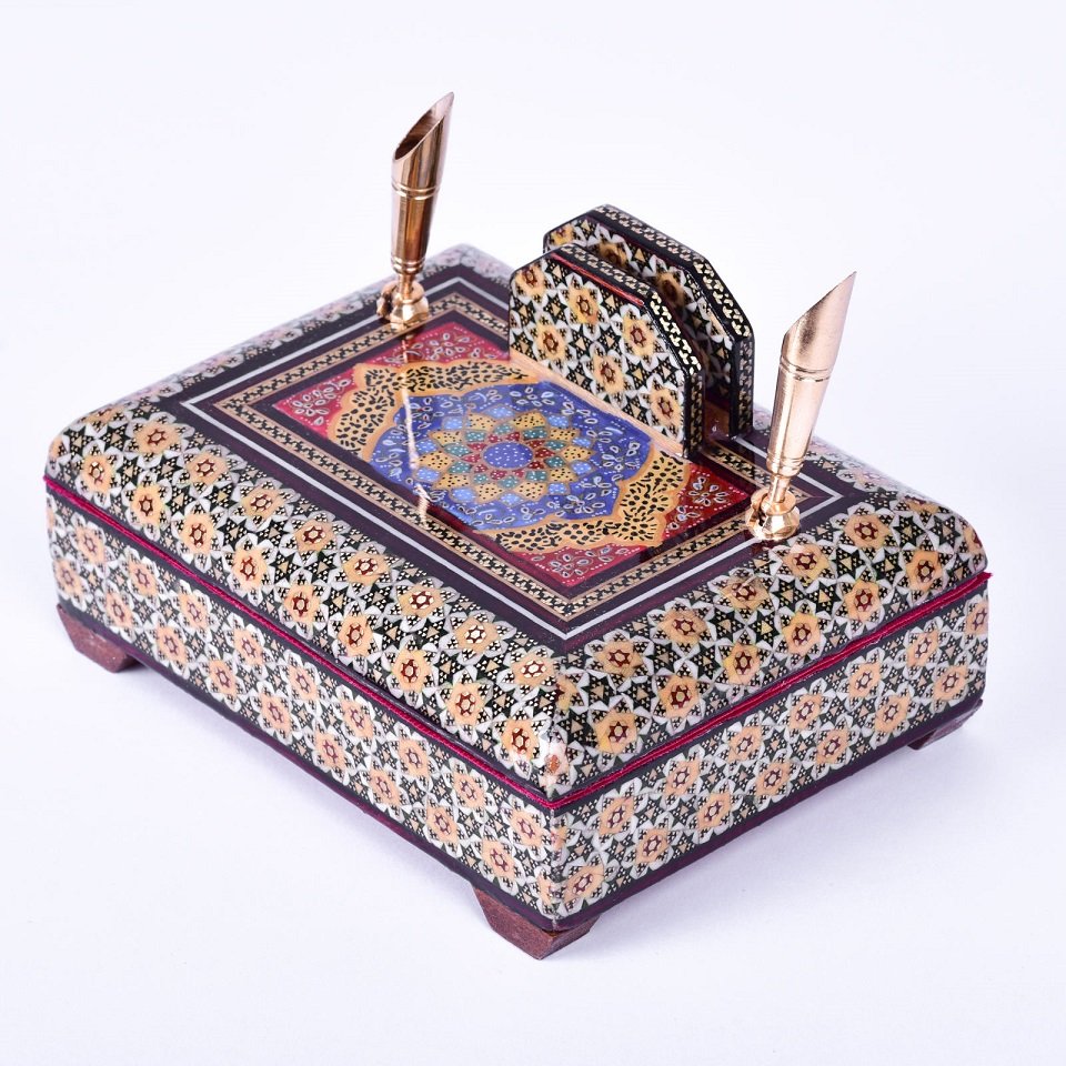 Khatam Pencil Case Design Khurshid Code 1511 , Khatam, Inlaid, Khatam Pencil Case Model, Khatam