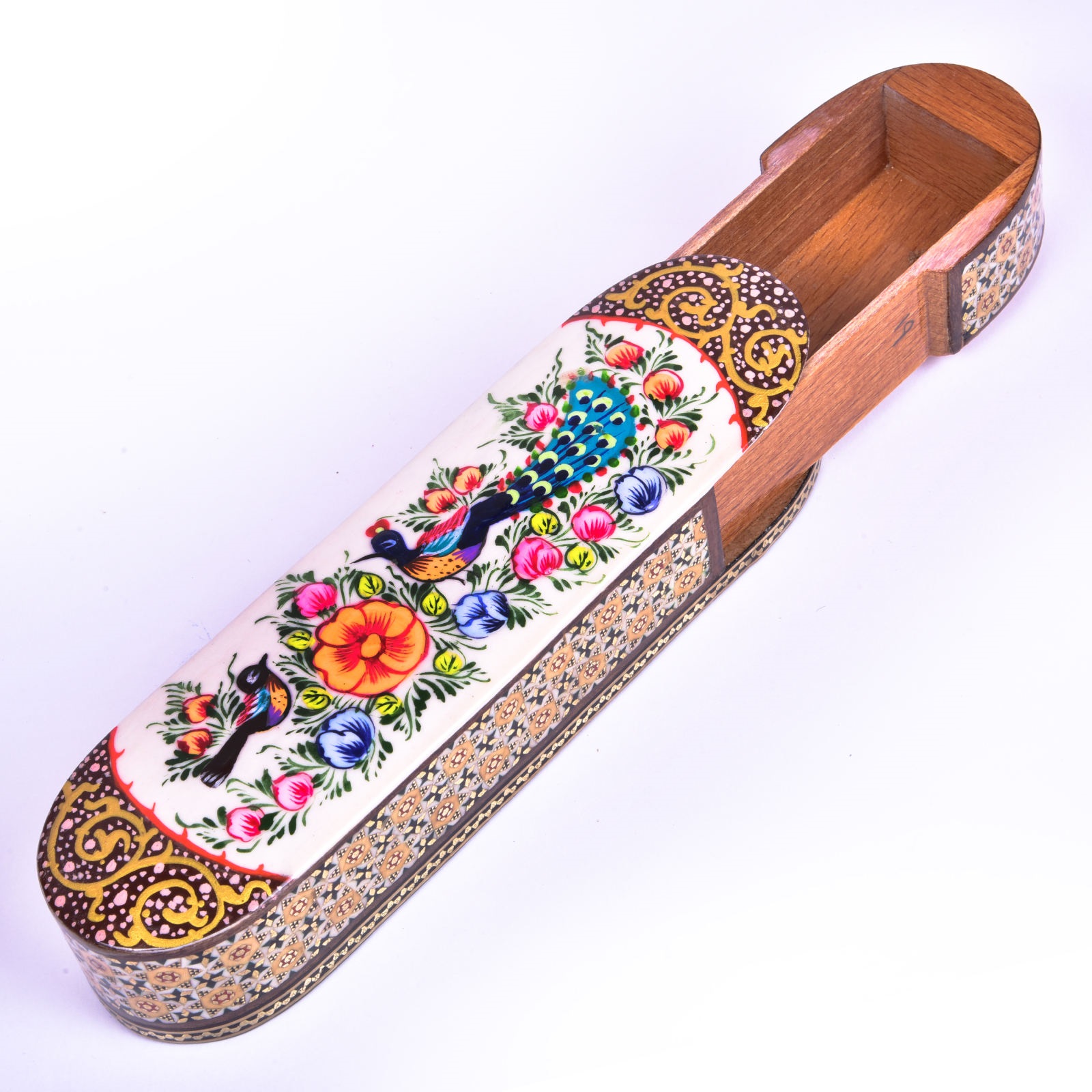 Khatam Pencil Case Peacock Design Code TP205 , Khatam, Inlaid, Khatam Pencil Case Model, Khatam