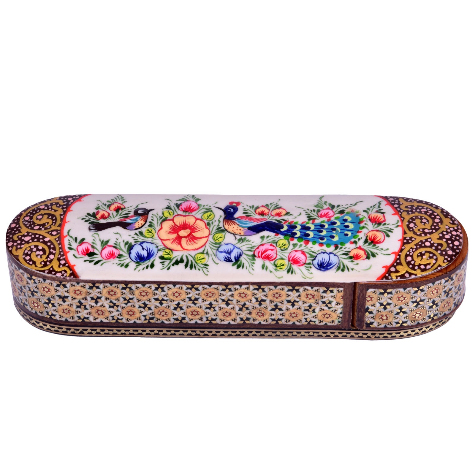 Khatam Pencil Case Peacock Design Code TP205 , Khatam, Inlaid, Khatam Pencil Case Model, Khatam