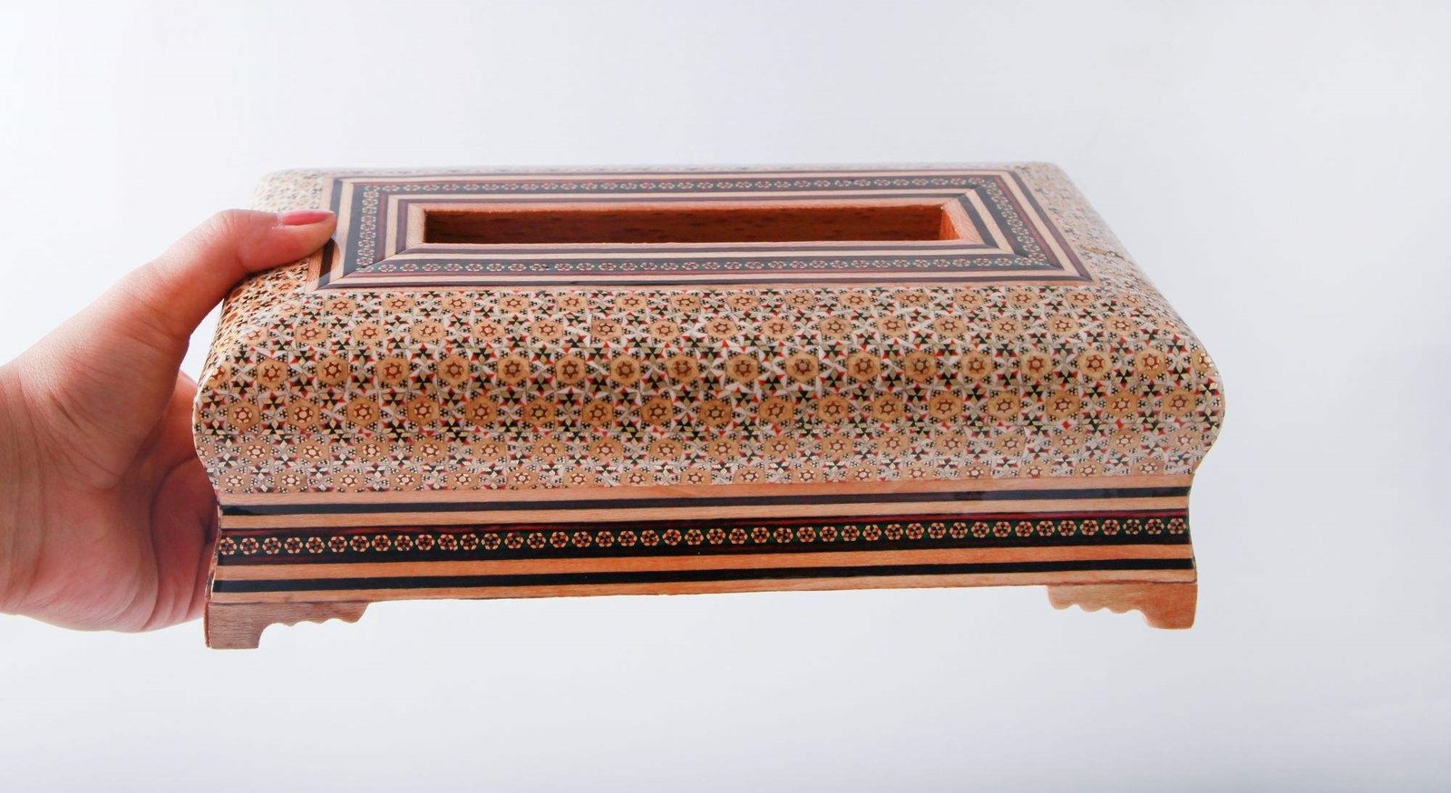 Khatam Tissue Box Code 141283 , Khatam Tissue, Inlaid, Khatam Tissue Box, Khatam