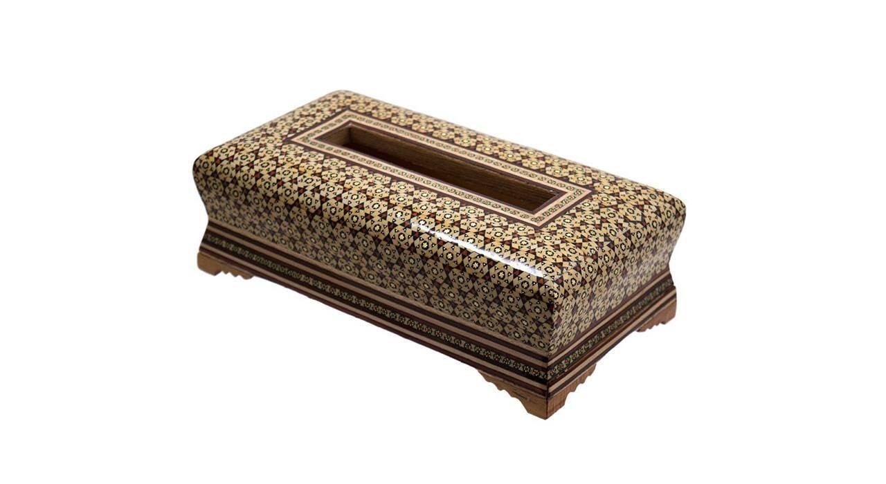 Khatam Tissue Box Design 101-12-13 , Khatam Tissue, Inlaid, Khatam Tissue Box, Khatam
