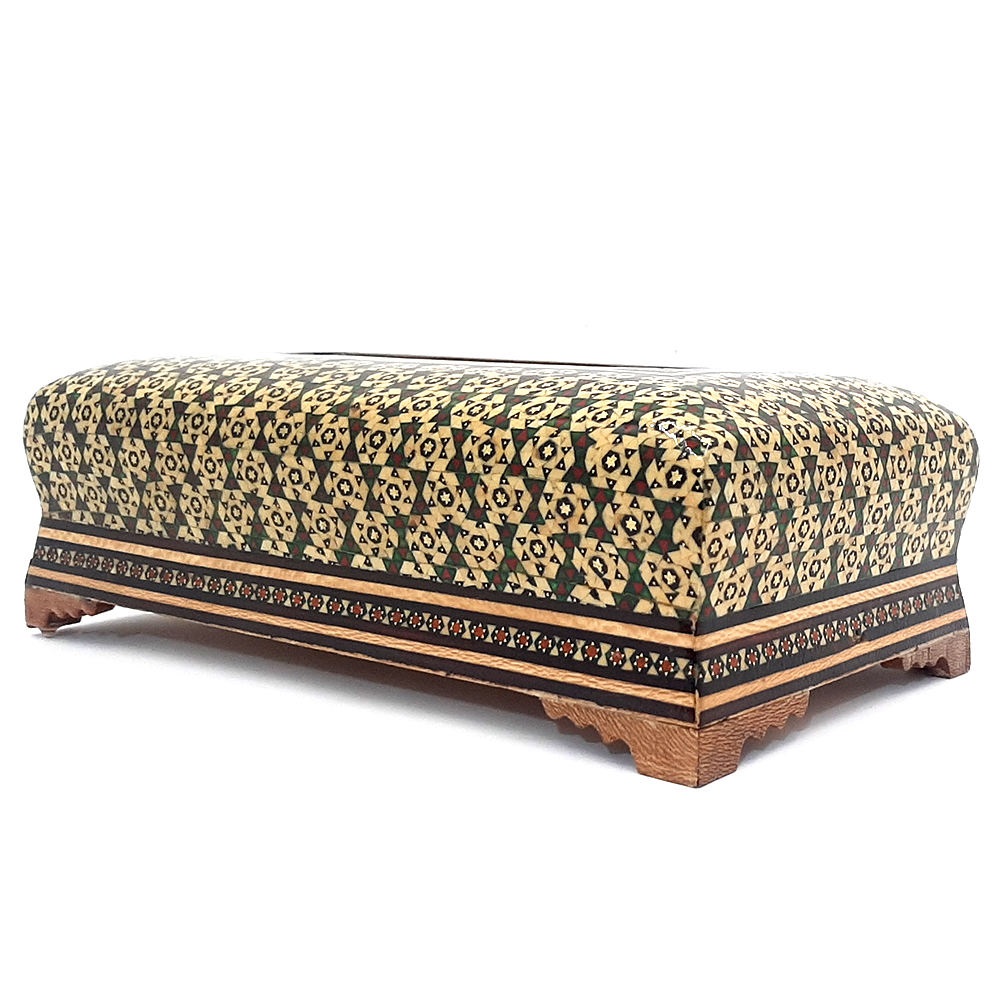 Khatam Tissue Box Model 8575 , Khatam Tissue, Inlaid, Khatam Tissue Box, Khatam