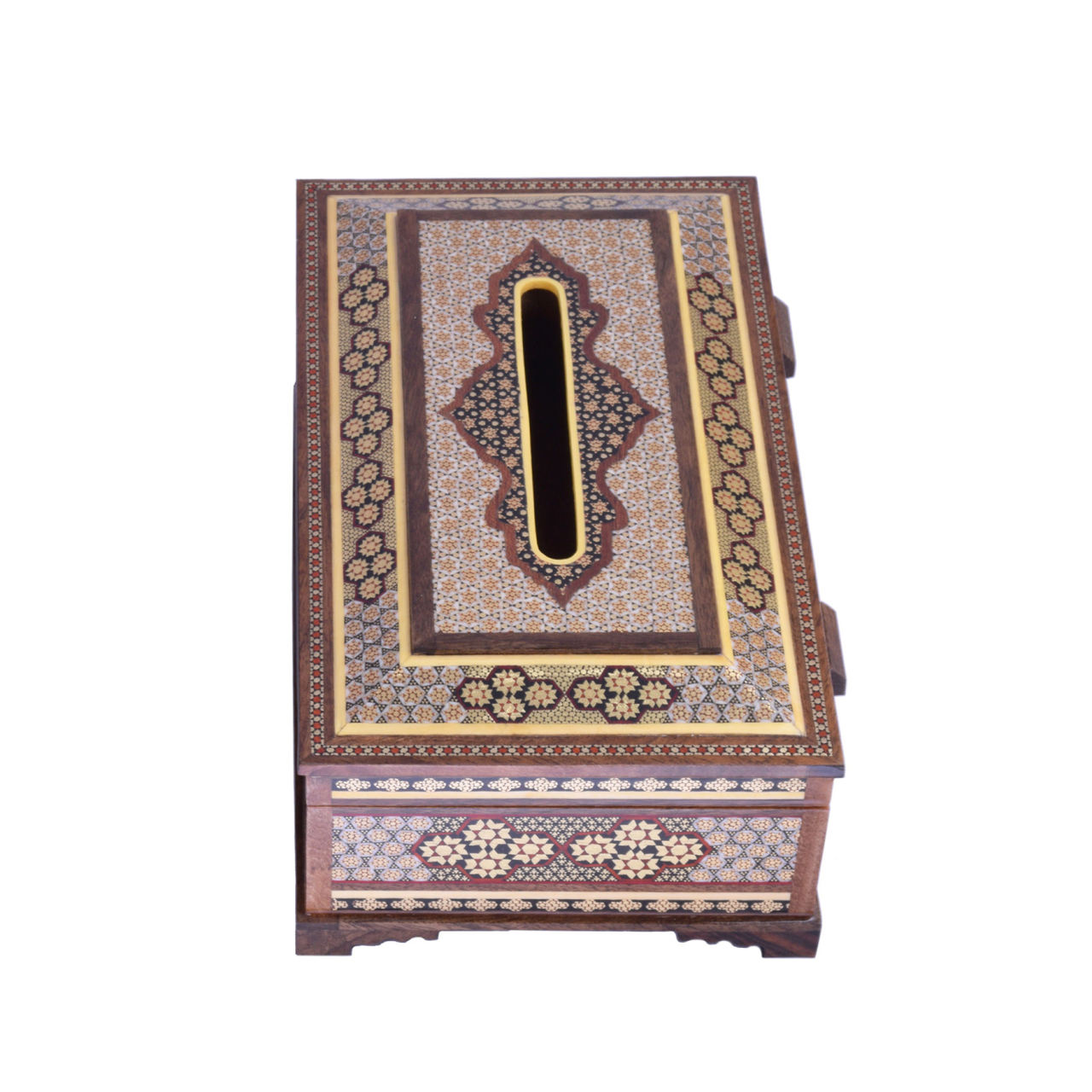 Khatam Tissue Box Model Cottage Code 010005 , Khatam Tissue, Inlaid, Khatam Tissue Box, Khatam
