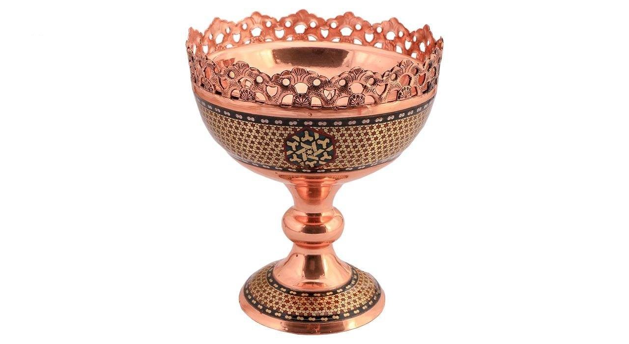 Khatam bowl Copper Code 1031 , Khatam bowl model, Inlaid, Khatam bowl, Khatam